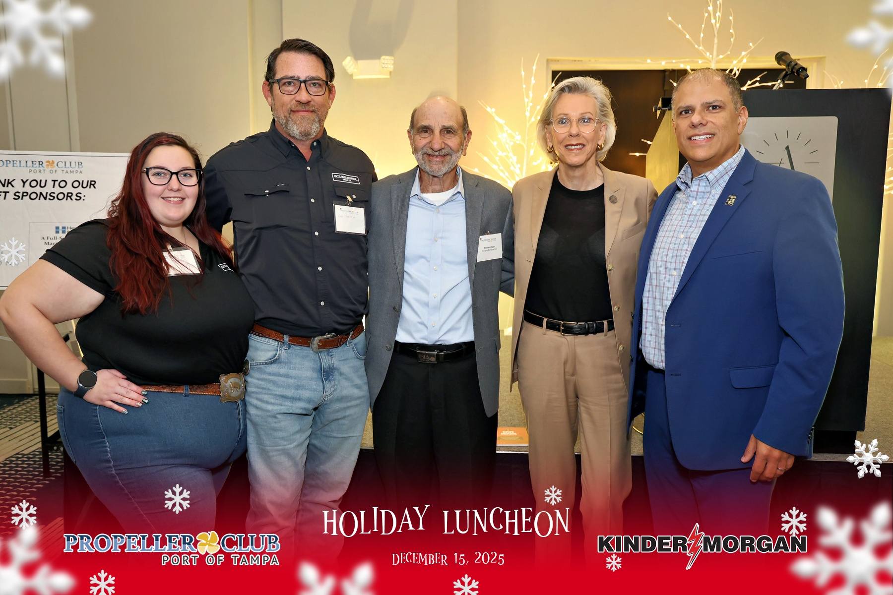 GCS Industrial Group team with Tampa Mayor Jane Castor at the Propeller Club Port of Tampa Holiday Luncheon — December 2025