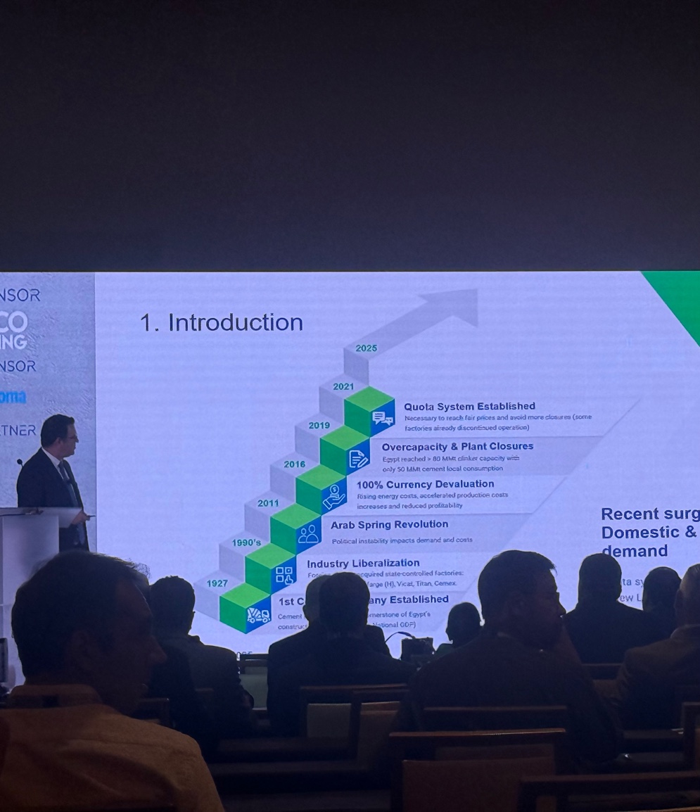 INTERCEM conference presentation — Egypt cement industry history timeline from 1927 to 2025